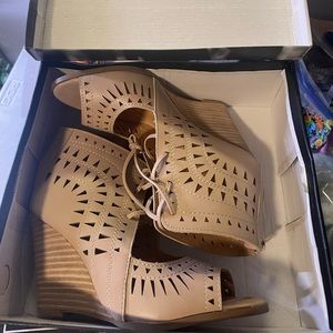 New in box lace up booties